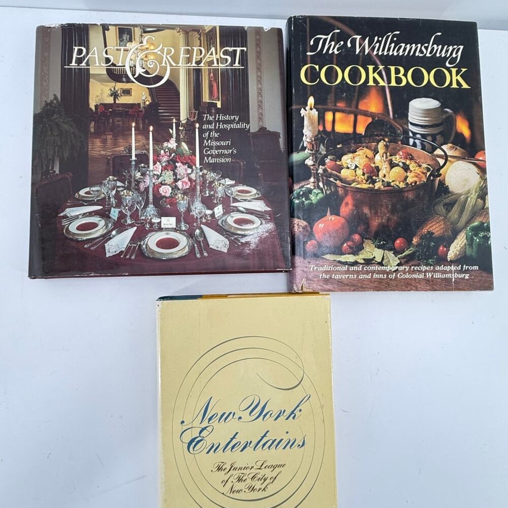 Vintage Cookbook Lot 3 Williamsburg New York Entertaining Recipes History